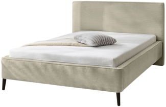 Polsterbett Liane / Lisa , Stoff , Beige , 162 x 101 x 221 cm