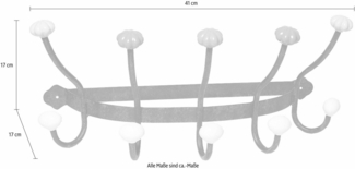 Ambiente Haus Hakenleiste Bunte Mohnblumen