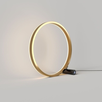 s.luce LED Ring Tischleuchte Direkt oder Indirekt Schwarz, Gold Ø 40cm
