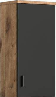 Wandhängeschrank >Grado< in nox oak - 37x75x25cm (BxHxT)