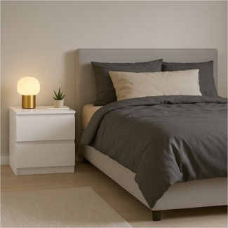 HTI-Living Nachtkommode Nachtkommode 2er Set Weiß (Set, 2 St, 2 Nachtkommoden), Nachtschrank Nachttisch