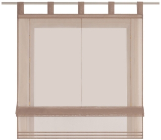 Delien Raffrollo Sophia, mit Schlaufen, Voile Uni Wohnzimmer Gardine