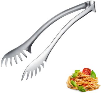 Westmark Spaghetti- und Buffetzange Pro – Küchenzange Edelstahl – Innovative Spaghettizange – Servierzange für Pasta, Salat & Spargel – Silber, 29,5 cm