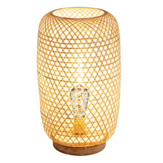 LED Stehleuchte, Bambus-Geflecht, natur, H 55 cm