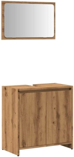 vidaXL 2-tlg. Badmöbel-Set Artisan-Eiche Holzwerkstoff 856068
