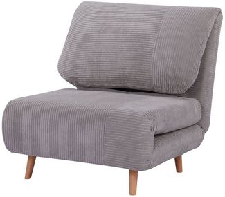 HOMCOM Sessel 2-IN-1 Schlafsessel Gästebett, verstellbare Kopfstütze Cord-Optik (Set, 1-St, 1 x Schlafsofa), mehrfach verstellbar