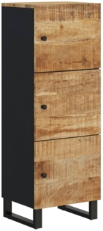 vidaXL Highboard mit 3 Türen 40x33x110 cm Massivholz Mango & Eisen 352929
