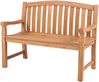 deVries Gartenbank "WOODIE" aus Teakholz ergonomische Sitz- und Rückenfläche, Größe 120 x 57 x 94 cm