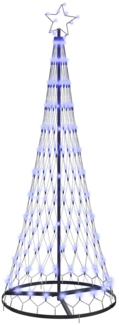 vidaXL LED-Weihnachtsbaum mit 230 LEDs Blau 71 x 71 x 184,5 cm Metall 42018781