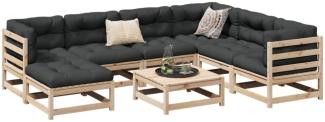 vidaXL 8-tlg. Garten-Sofagarnitur Massivholz Kiefer 3299552