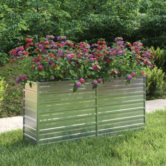 vidaXL Garten-Hochbeet 160x40x77 cm Verzinkter Stahl Silber 316894