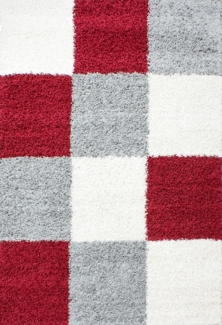 Teppium Teppich Kariert Design, Rechteckig, Höhe: 30 mm, Teppich Wohnzimmer Kariert Design Modern verschidene farben und größen