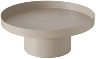 BOLTZE GRUPPE GmbH Tablett Deko-Tablett FLAIRE, Ø 26 cm, Silbergrau, Eisen, (1-tlg)
