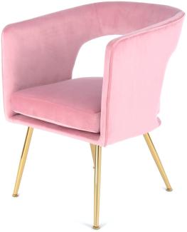 Stuhl Lania Samt Rosa