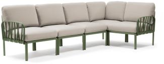 Komodo 5 Loungesofa Kunststoff (Agave / TECH panama)