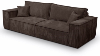 Compleo Schlafsofa MONA mit Bettkasten und Bettfunktion, Cordstoff, 3-Sitzer Sofa, Breite: 255 cm