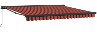 vidaXL Automatische Einziehbare Markise in Orange und Braun, 400 x 300 cm 3330518