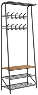 GarveeMore Garderobenständer Garderobenständer Kleiderständer mit Schuhbank,4-in-1 Design Garderobe