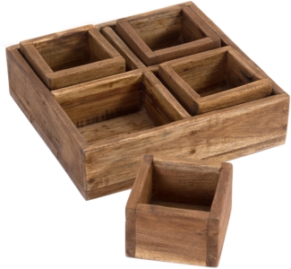 Kisten-Set Cubo II 7-tlg. Massivholz