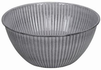 finehomegarden Pflanzschale Schale Metall lackiert hellgrau Wasserwanne Miniteich Teichwanne (1 St), Pflanzschale Garten Dekoschale Ø32+38cm 2Größen wählbar / Paket