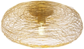 Qazqa Deckenleuchte Sarella, ohne Leuchtmittel, E27, Gold, Design, Stahl, 1-flammig