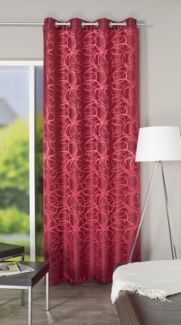 HOME WOHNIDEEN Vorhang LENNY (1 St), Ösen, blickdicht, HxB: 245x140, Dekostoff Jacquardgemustert