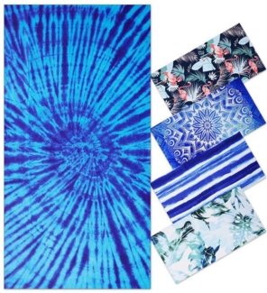 Coonoor Badetücher Badetuch Microfaser Tie-dye Strandtücher,Handtücher Super Saugfähig, (150x75 cm)