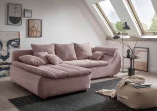 INOSIGN Ecksofa Imola, bequem, aktuelle Steppung im Sitz, L-Form, Breite 270cm, wahlweise mit Bettfunktion