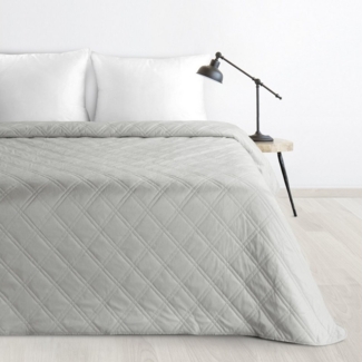 Design91 Tagesdecke Steppdecke LUIZ8 aus Samt Weicher Bett- und Sofaüberwurf, Elegante Bettdecke aus weichem Velours mit Rautenmuster