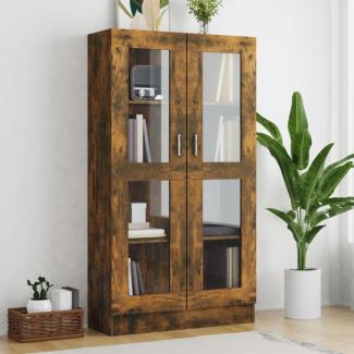 vidaXL Vitrinenschrank Räuchereiche 82,5x30,5x150 cm Holzwerkstoff 815117