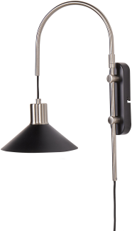 Wandlampe SISSA verstellbar Metall Schwarz