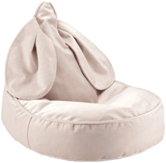 Wigiwama Sitzsack, Beanbag, Bunny, in beige, nachhaltig aus recycelten PET-Flaschen, Samt