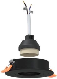 vidaXL Einbaustrahler 24 Stk. Rund GU10 Schwarz Ø91 mm 4108145