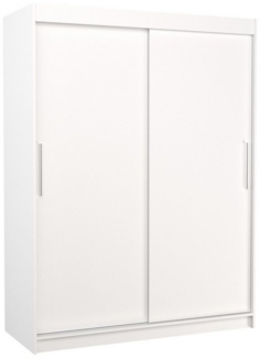 MOEBLO Schiebetürenschrank Lynox 150 (Moderner Kleiderschrank mit 2 Türen, 6 Regalen & Kleiderstange, Schwebetürenschrank 2-türig Schrank Garderobe Schiebtüren Schlafzimmer) (BxHxT): 150x200x58 cm
