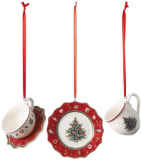 Villeroy & Boch Ornamente Geschirrset rot, 3tlg. Toy's Delight Decoration Vorteilsset 4 x Art. Nr. 1486596665