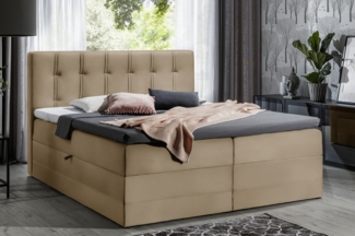 99rooms Hugo BoxspringbettVelours JASMINE 200x200 cm Creme