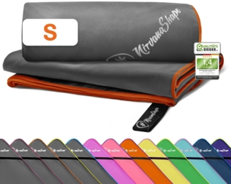 NirvanaShape Reisehandtuch Mikrofaser Handtuch, Badehandtuch, Reisehandtuch, Sporthandtuch, Ecktasche mit Reißverschluss, saugfähig, leicht, schnelltrocknend