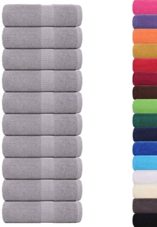 vidaXL Gästetücher FROGN 10 Stk. Grau 30x50 cm 360 g/m² 136829