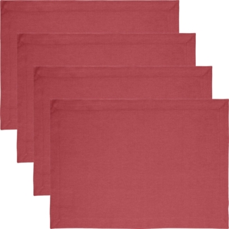 REDBEST Platzset Tischset "Tulsa" 4er-Pack, Baumwolle Uni