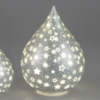 formano Nachttischlampe Silver Stars, Mit Timerfunktion, Silber, Motiv: Sterne