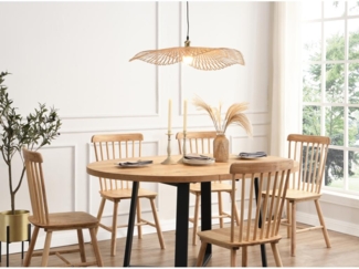 Vente-unique - Deckenleuchte Ethno-Stil - Bambus - 80x120 cm - Helle Naturfarben - JURUA