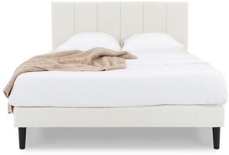 IDIMEX Polsterbett OLBIA, Bett 140x200 cm mit Stoffbezug in Leinenoptik, inkl. Lattenrost Creme