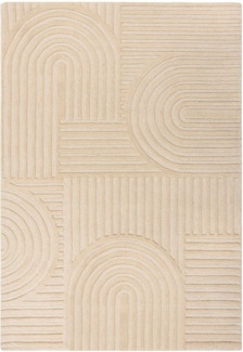 FLAIR RUGS Wollteppich Zen Garden, Höhe: 10 mm, 100% Wolle, Hoch-Tief-Effekt, auch als Läufer und in Rund erhältlich