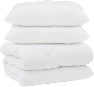 vidaXL Decke mit Kissen 3 pcs Weiß Mikrofaser und Daunenfedern 3377937