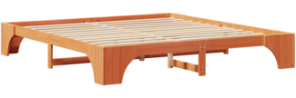 vidaXL Bettgestell Wachsbraun 180 x 200 cm, Massivholz Kiefer 872937