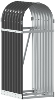 vidaXL Holzkorb Anthrazit 40x45x100 cm Verzinkter Stahl 364557