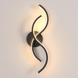 Goeco Wandleuchte Unregelmäßige Aluminium-Wandleuchte, 15 W, 41×14×6,5 cm, LED, Warmweiß