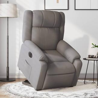 vidaXL Relaxsessel mit Aufstehhilfe Elektrisch Taupe Stoff 3205234