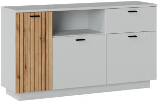 Sideboard Kommode Vero 145x40x83cm grau Evoke Eiche MDF