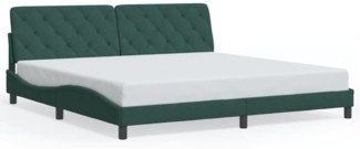 vidaXL Bettgestell ohne Matratze Dunkelgrün 200x200 cm Samt 3207944